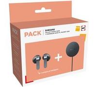 PACK ECOUTEURS INTRA AURICULAIRES SANS FIL TRUE WIRELESS SAMSUNG BUDS4 AVEC RÉDUCTION DE BRUIT ACTIVE NOIR + PAD À INDUC