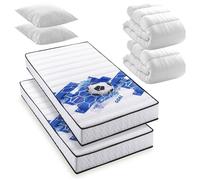 BLUE MOON Pack Football - Lot de 2 Matelas Football Mousse 90x190 + 2X Couettes + 2X Oreillers- Fabriqué en Belgique