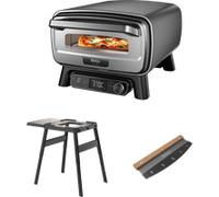 Pack four à pizza électrique d’extérieur Ninja Artisan avec support et couteau à bascule | MO201EU | par SharkNinja