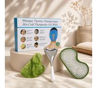 Pack fraîcheur visage & corps : masque gel, caudale & gua sha jade