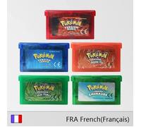 Pack Français Pokémon Game Boy Advance 5 Jeux Rubis - Saphir - Rouge Feu - Vert Feuille - Emeraude