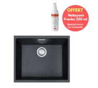 Pack Franke Sirius SID 110-50 Tectonite® Carbone Evier Sous Plan + Nettoyant Franke spécial évier en Tectonite OFFERT
