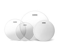 Pack Fusion Evans G2 - Peaux transparentes (10", 12", 14") et peau de frappe pour caisse claire 14" HD Dry