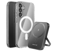Pack MagSafe Galaxy S25 / Galaxy S24 avec Coque Bi-matière et Powerbank 5000 mAh Swissten Transparent