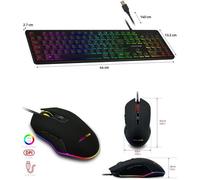 Pack GAMER 2 en 1 ADVANCE PRO-GTA210 PS5 XBOX SWITCH PC SOURIS RGB + CLAVIER RGB GAMING