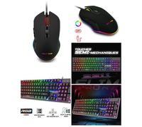 Pack GAMER 2 en 1 - ADVANCE - PRO-GTA210 - Souris 2400DPI RGB - Clavier Semi Mécanique RGB - Anti-ghosting