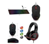Pack GAMER 3 en 1 - ADVANCE - PRO-GTA210 - Casque PS5/XBOX/Switch/PC - Souris RGB - Clavier RGB