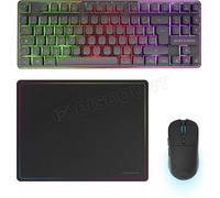 Pack Gamer 3en1 (Calvier/Souris/Tapis) Mars Gaming MCPWTKL (Noir)