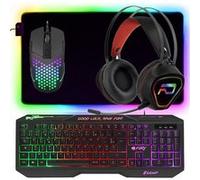 Pack Gamer 4 en 1 FURY HELLFIRE Clavier, Souris, Tapis, Casque Retro-éclairage RGB