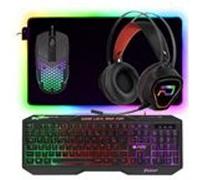 Pack Gamer 4 en 1 FURY HELLFIRE Clavier, Souris, Tapis, Casque Retro-éclairage RGB