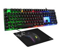 The G-Lab - Combo Yttrium - Pack Gaming Azerty RGB, Clavier Gamer 105 Touches Et 19 Touches Anti-ghosting - Souris Gamer 2400 Dpi - Tapis De Souris Gaming - Pc Ps4 Ps5 - New