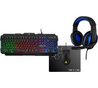 Pack Gamer 4en1 (Clavier/Souris/Casque/Tapis) The G-Lab Combo Argon Evolution RGB (Noir)