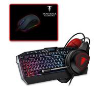 Pack Gamer Clavier Souris Casque et Tapis Berserker Gaming 4 en 1