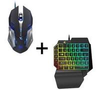 Pack Gamer pour PC RAZER (Souris Gamer Metal + Mini Clavier Gamer) QWERTY USB LED Gaming G