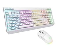 Pack gamer sans fil - THE G-LAB - COMBO TUNGSTEN EX W - Clavier + souris - 32 macros configurables - BLANC