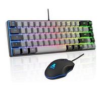 Pack gaming 2 en 1 The G-Lab Combo Hydro souris filaire et clavier filaire Gris et Noir C
