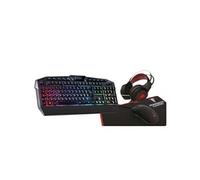 Pack Gaming 4-en-1 Combo Berserker gaming THOR-GX804 Clavier filaire Azerty Noir + Souris filaire + Tapis de souris + Casque filaire