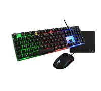 Pack gaming 4-en-1 THE G-LAB COMBO NEON clavier souris tapis casque Noir