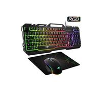 Spirit of Gamer - Pack 3-en-1 PRO-MK5 - Clavier RGB Anti-Ghosting/Souris 7 boutons 6400 DPI/Tapis
