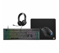 Pack Gaming CORSAIR 4 en 1 - Clavier K55 + Souris gaming HARPOON RGB PRO + Tapis de souris MM100 + Casque multiplateforme HS35