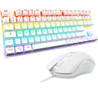 Pack gaming filaire TKL 2-en-1 The G-Lab Combo Mercury clavier Azerty et souris Blanc