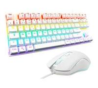 Pack gaming filaire TKL 2-en-1 The G-Lab Combo Mercury clavier Azerty et souris Blanc A