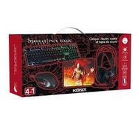 Konix Pack gaming Drakkar Rogue – Casque, Clavier AZERTY 105 touches, Souris, Tapis Viking