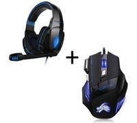 Pack Gaming pour PC MSI (Souris Gamer 6 Boutons + Casque Gamer avec Micro et Telecommande) G