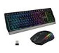 THE GLAB Pack Gaming TUNGSTEN Sans fil - Clavier + Souris - Français