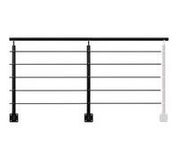 Pack garde-corps Opalu noir pose en applique 2m