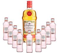 Pack Gintonic - Gin Tranqueray Flor de Sevilla + 9* London Essence "White Peach & Jasmin" (70cl +9 * 20cl)