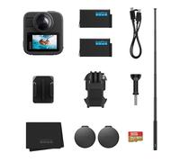 Pack GoPro MAX2 + Accessoires : Perche d'extension de 1,2 m, 2 Batteries Enduro de 1 960 mAh et Carte microSD SanDisk de 64 Go
