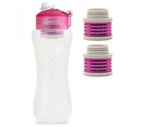 Pack Gourde filtrante 1L Rose + 2 filtres