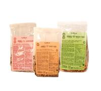 Pack Granola cacao et noix de coco 250 gr + Granola aux cranberries 250 gr + Granola pomme et cannelle 250 gr | Sans sucres ajoutés, sans lactose | Ingrédients naturels | Sans additifs | Vegan |