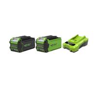 Pack GREENWORKS 40V - 2 batteries 4,0Ah et 2,0Ah Lithium-ion - 1 Chargeur