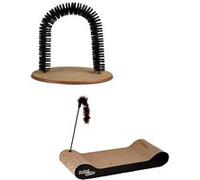 PACK GRIFFOIR - VENTEO - Noir - Adulte - Griffoir et grattoir - Parfait pour les griffes, plus d'ennuie pour vos chats Noir G