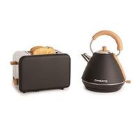 Pack Grille-pain TOAST RETRO + Bouilloire KETTLE RETRO Noir By CREATE