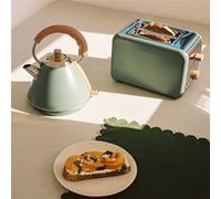 CREATE/PACK TOAST RETRO + KETTLE RETRO M/Grille-pain avec bouilloire vert sauge/Bouilloire 1 L