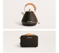 CREATE/PACK TOAST RETRO + KETTLE RETRO L/Grille-pain noir avec bouilloire noire/Bouilloire 1,7 L