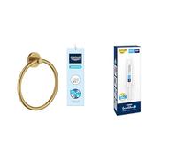Pack GROHE Anneau Porte-Peignoir Gold Brossé Cool Sunrise avec Colle QuickFix A1, Installation Facile, Temps de durcissement 24 Heures, 41174GN0+ 41127000