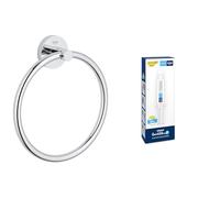 Pack GROHE Start Anneau Porte-Serviette Mural pour Salle de Bain, Chromé, 41174000 + Kit Colle QuickGlue A1, 41127000