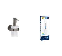 Pack GROHE Start Distributeur de Savon Anthracite Brossé Hard Graphite avec Colle QuickFix A1, Installation Facile, Temps de durcissement 24 Heures, 41195AL0 + 41127000
