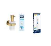 Pack GROHE Start Distributeur de Savon Gold Brossé Cool Sunrise avec Colle QuickFix A1, Installation Facile, Temps de durcissement 24 Heures, 41195GN0 + 41127000