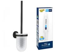 Pack GROHE Start Ensemble Brosse WC Noir Mat avec Colle QuickFix A1, Installation Facile, Temps de durcissement 24 Heures, 41185DC0 + 41127000