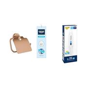 Pack GROHE Start Porte-Papier Toilette avec Couvercle Bronze Brossé Warm Sunset avec Colle QuickFix A1, Installation Facile, Temps de durcissement 24 Heures, 41179DL0 + 41127000