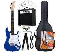 Pack Guitar Electrique Banger's Pack Set de Rocktile, 7 Pièces Bleu