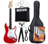 Rocktile Banger's Pack Guitare électrique Rouge - Kit avec Ampli de 25 W, Housse, Sangle, Câble, Cordes et Médiators