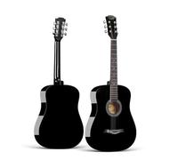Pack Guitare Acoustique 41 Pouces Pour Débutants, Guitare Classique Électro-acoustique À Cordes En Nylon Avec Housse De Transport Et Tous Les Accessoires(Zwart)