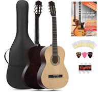 Pack Guitare Acoustique Classique 4/4 Gaucher Debutants Set Housse Accordeur