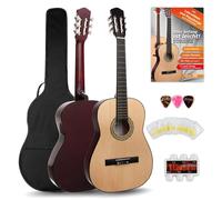 Classic Cantabile AS-851 Pack Guitare Classique 7/8 Nature - Cordes en Nylon d'étude - Guitare de concert idéale pour débutants, enfants - Avec accessoires